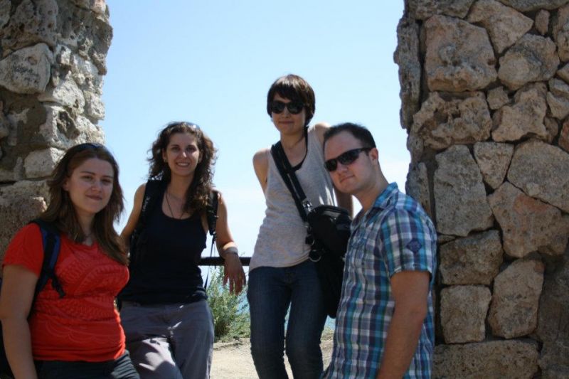 Iliana, Elina, Cristina and Robert in Kaliakra